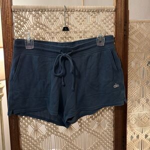 ALO Yoga Navy Drawstring Athletic Shorts
